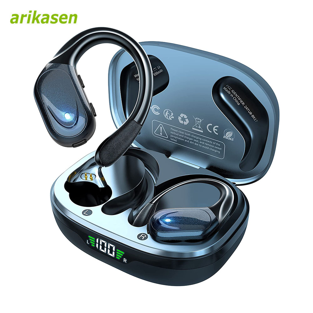 Phone Accessories Amazon - Earbud olahraga Bluetooth 5.3 nirkabel, headphone