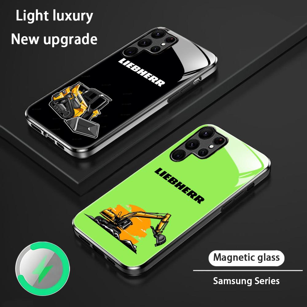 Magnetic Phone Case - LOGO L-liebherr Excavator Phone Case Untuk