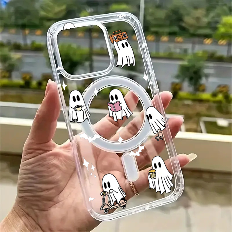 Magnetic Phone Case - Casing Ponsel Motif Hantu Halloween Magnetik