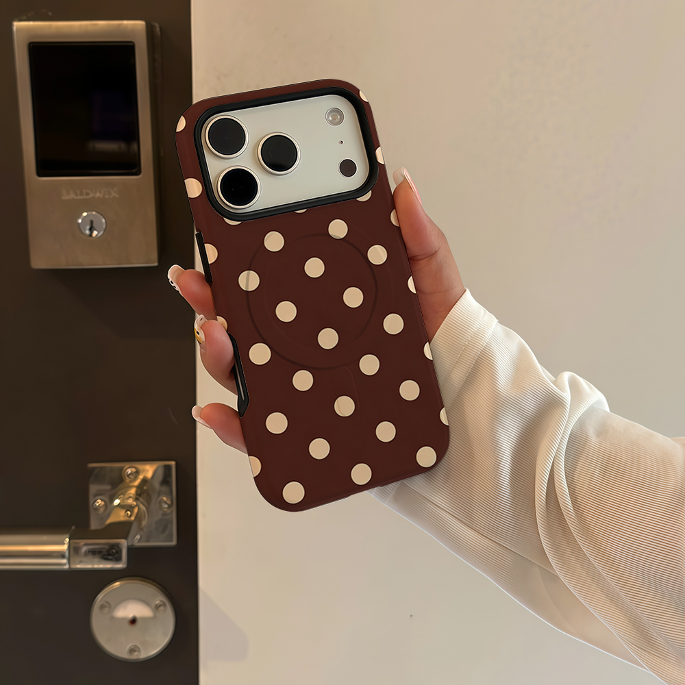 Casing Ponsel Motif Polkadot C - Magnetic Phone Case ulasan dan harga