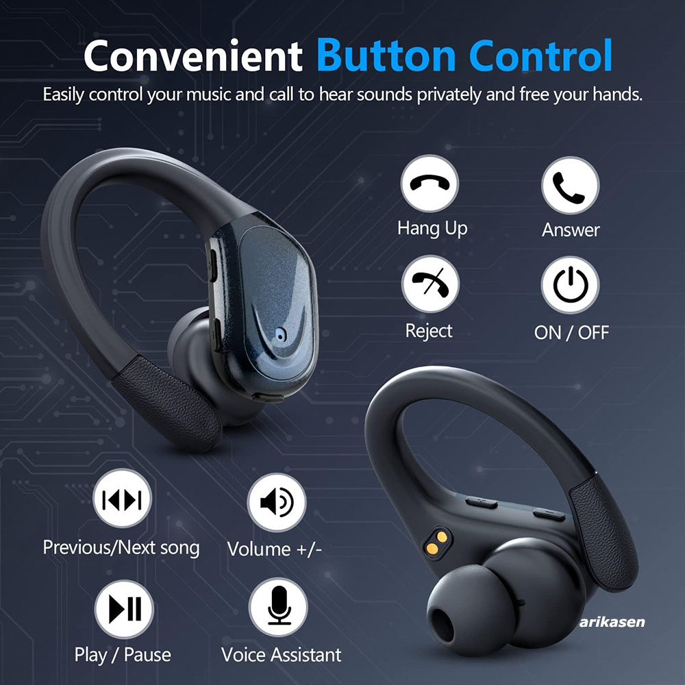 Earbud olahraga Bluetooth 5.3  - Phone Accessories Amazon ulasan dan harga