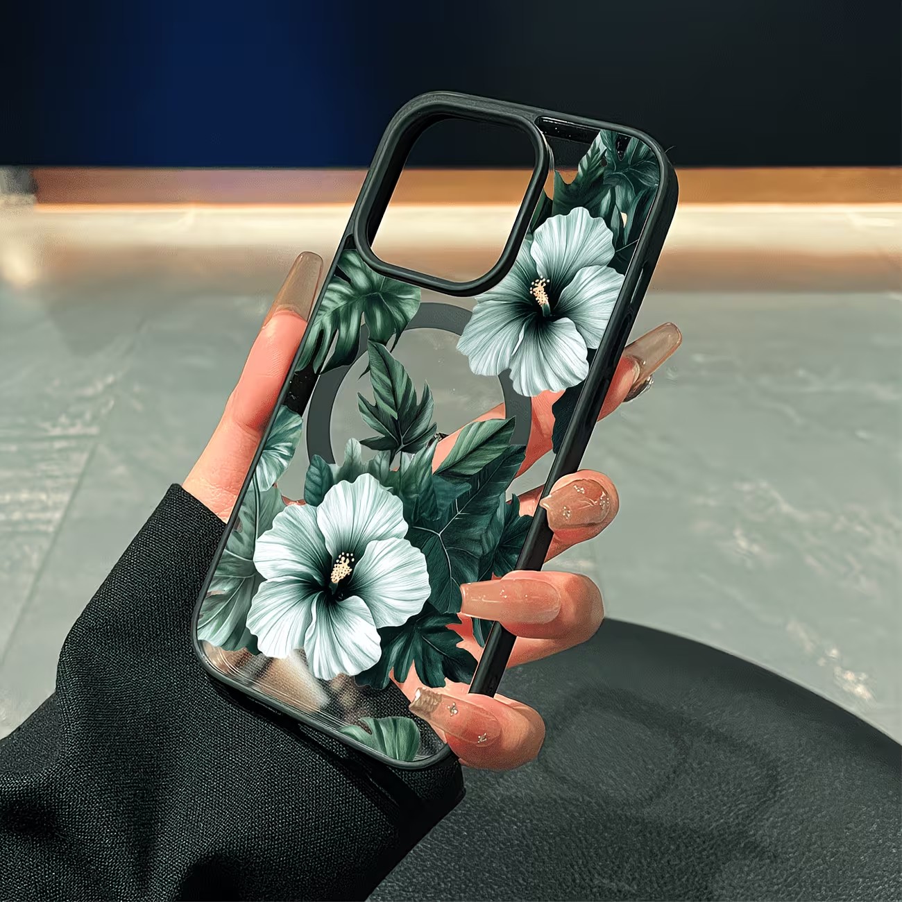 Casing Ponsel Motif Bunga Hija - Magnetic Phone Case ulasan dan harga